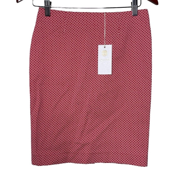 Socapri Dresses & Skirts - NWT Socapri classic red white pencil skirt sz 40 US 6